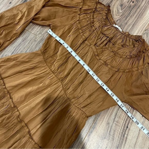 Anthropologie Entro Long-Sleeved Tiered Midi Dress - Picture 12 of 15